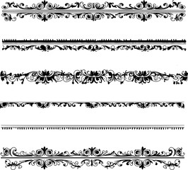 set of black and white borders