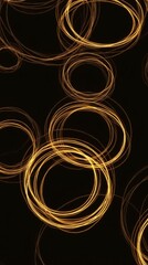 Golden Swirls: Abstract Energy Flow