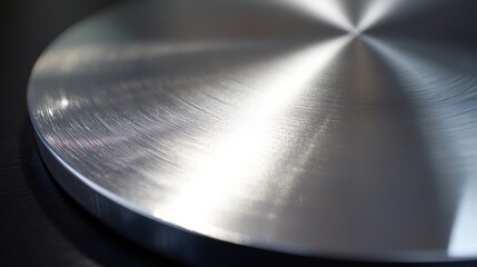 Polished Metal Disc: A Study in Light and Reflection