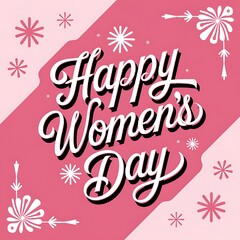 Obraz premium A bold graphic design celebrating Happy Women's Day.