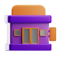 Vibrant Cartoon-Style Storefront Design