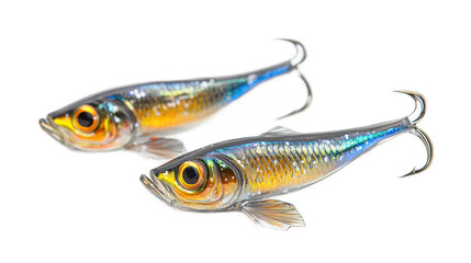 Realistic and Vibrant Fishing Lures in Bright Colors, Perfect for Anglers Seeking Effective Bait Options for Freshwater and Saltwater Fishing Adventures