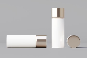 cosmetic products Just insert your logo. On a white background, 3D