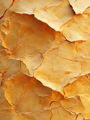 Fototapeta premium Textured background of cracked yellow stone formation with natural patterns