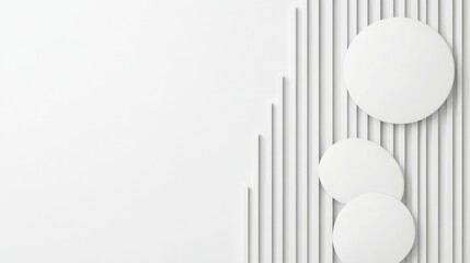 Obraz premium Minimalist abstract design with geometric shapes in gray for modern decor