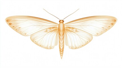 Golden Moth: Nature's Elegant Masterpiece - A Captivating Close-Up