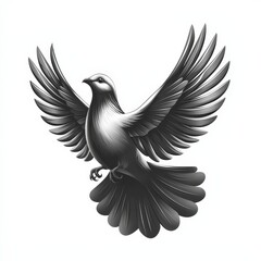 Fototapeta premium Design of dove icon logo illustration isolated on white background