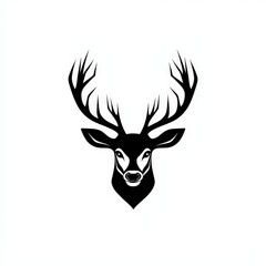 Naklejka premium Design of deer head icon logo illustration isolated on white background