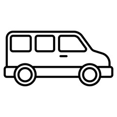 Campervan  Icon Element For Design