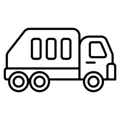 Garbage Car  Icon Element For Design