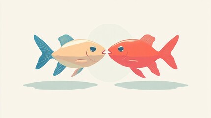 Two Fish Kissing: A Whimsical Underwater Romance