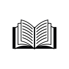 Book icon Outline icon sign. book logo, symbol/ icon on white background. open book icon vector. ebook icon.