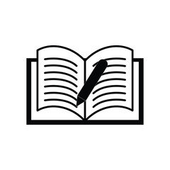 Book/open book icon. Thin line book icon vector illustration.