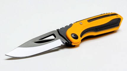 Fototapeta premium Sleek Orange and Black Pocket Knife