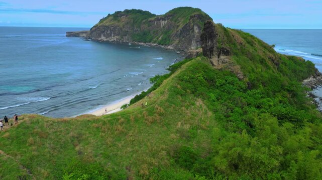 Aerial shot of Capones Island, Pundaquit, San Antonio, Zambales, Philippines