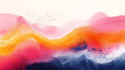 Fototapeta premium Vibrant Abstract Painting in Shades of Pink and Orange Evoking Emotion and Creativity in Art Form