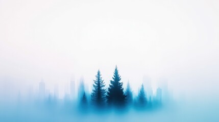 Festive christmas tree in a dreamy blurred cityscape for holiday inspirations