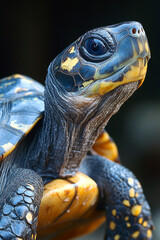 Obraz premium Yellow Footed Tortoise Close Up Portrait