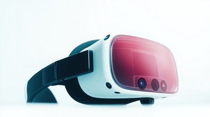 Fototapeta premium futuristic virtual reality headset with sleek design and advanced technology, perfect for immersive experiences in gaming and simulations