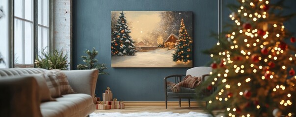 Christmas Canvas Mockup