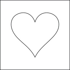 Heart line design vector art on a white background