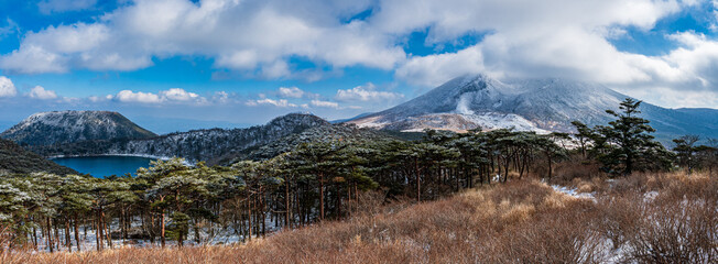 雪の霧島ジオパーク_二湖パノラマ展望台