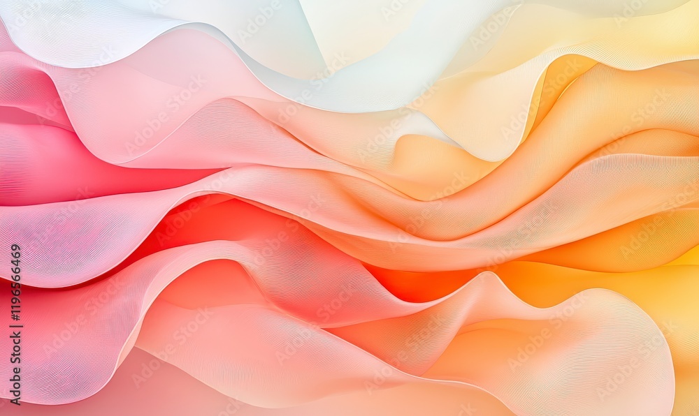 Poster abstract wavy texture with soft pastel colors creating a calming and serene background for design pr