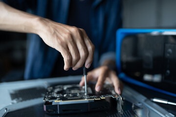 IT Engineer installing Hardware Equipment Development Facility Engineer  Maintenance computer Motherboard Electronic repair shop technology business