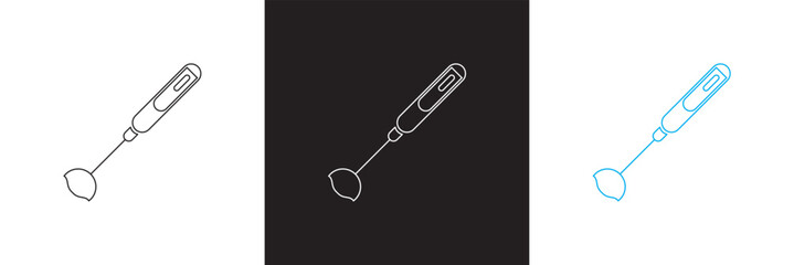 Hand blender icon vector.  Vector illustration.  isolated on white and black background. EPS 10