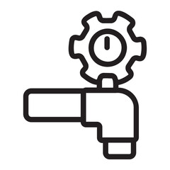 water meter line icon