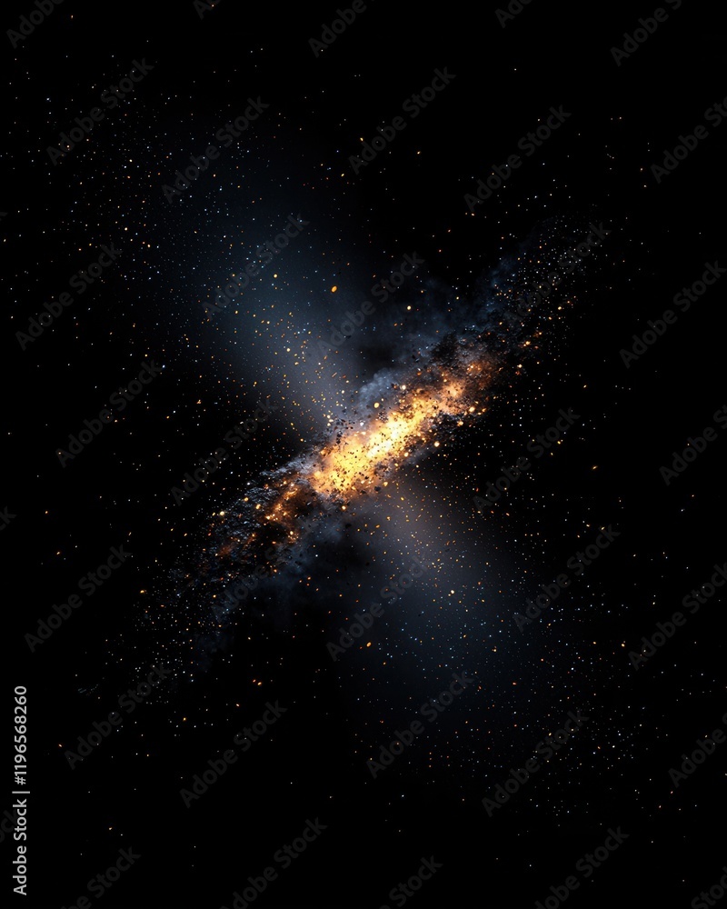 Poster binary star collision in deep space cosmic event imagery celestial environment astrophysics perspect