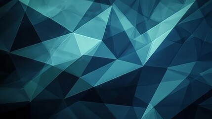 Obraz premium Abstract geometric background in shades of blue and teal.