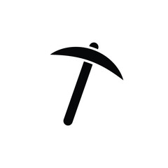 Pickaxe icon logo design template isolated illustration