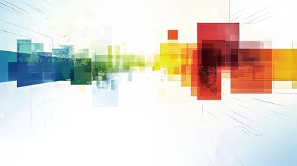 Fototapeta premium A vibrant abstract composition in various colors and shapes.