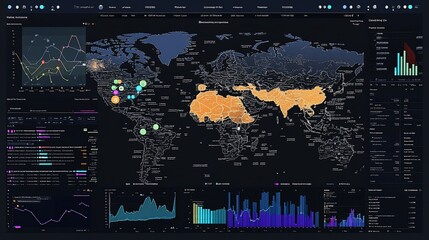 Global Data Visualization: A World Map with Interactive Charts and Graphs
