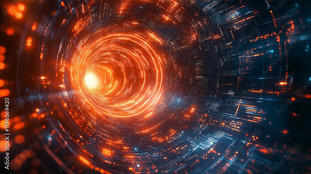 Poster abstract futuristic background with technological elements and building structures . generative ai