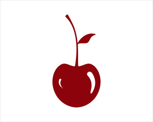 cherry logo icon isolated on white background
