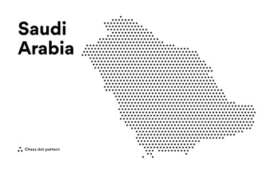 Dotted Map of Saudi Arabia