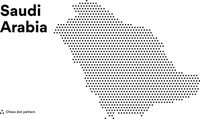 Fototapeta premium Dotted Map of Saudi arabia