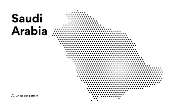 Dotted Map of Saudi Arabia