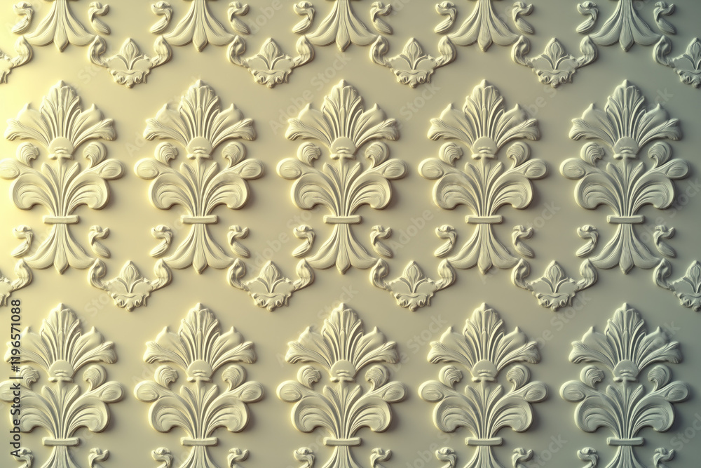Poster sophisticated classical 3d pattern. ancient ornament. background image. created with generative ai t