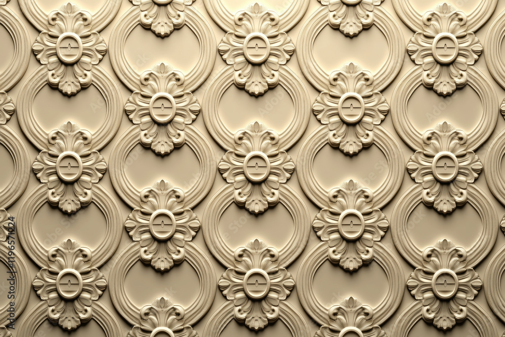 Poster sophisticated classical 3d pattern. ancient ornament. background image. created with generative ai t