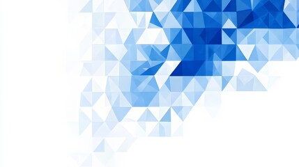Obraz premium Abstract geometric pattern in shades of blue and white.