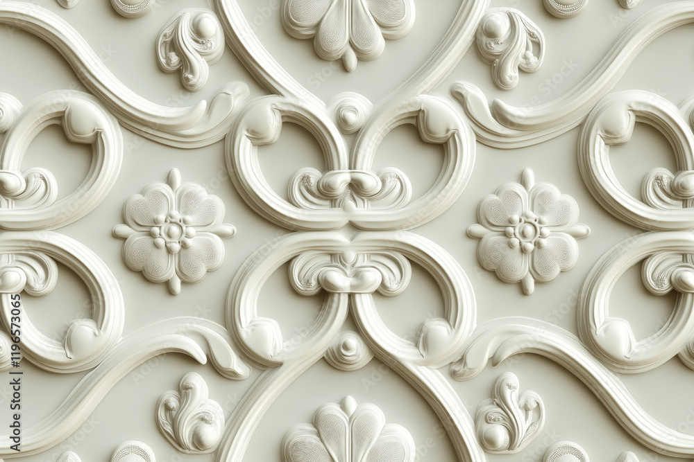 Poster sophisticated classical 3d pattern. ancient ornament. background image. created with generative ai t