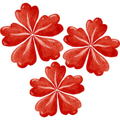 Red flowers blooming Chinese New Year Symbol of beauty, good luck and new life.