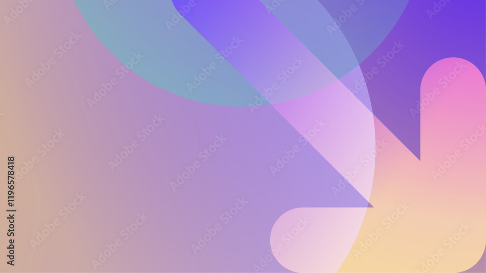 Poster modern minimalist purple soft gradient abstract background with simple geometric shapes for business