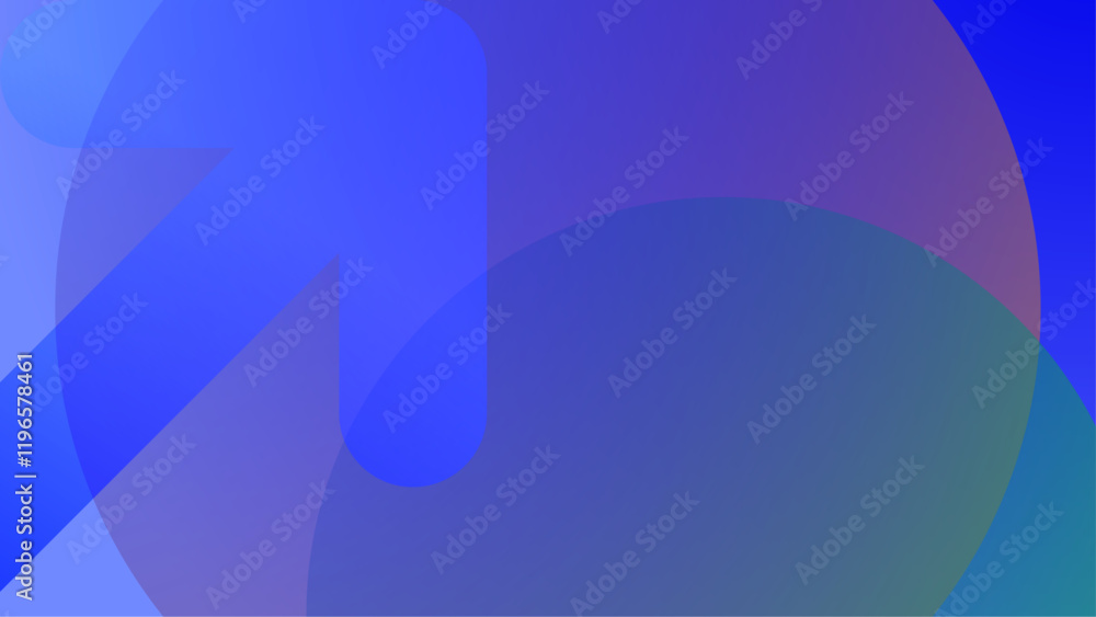 Poster modern minimalist blue gradient abstract background with simple geometric shapes for business and cr
