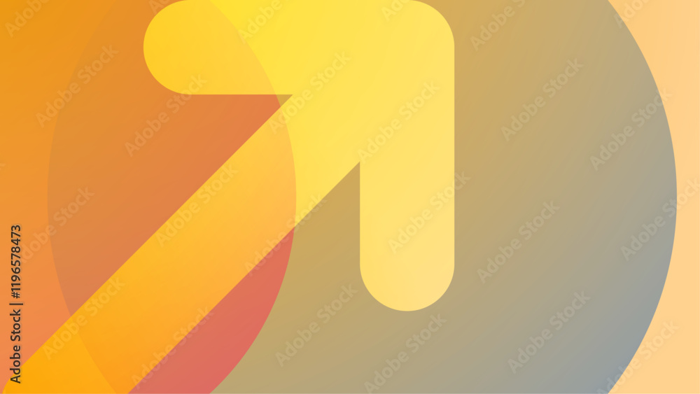 Aufkleber modern minimalist orange gradient abstract background with simple geometric shapes for business and 