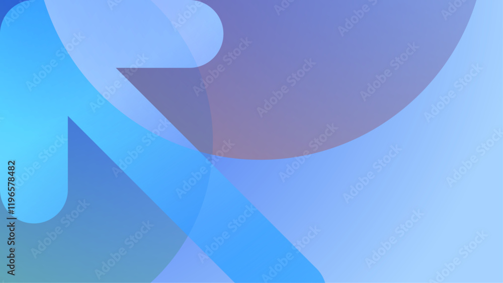 Poster modern minimalist blue gradient abstract background with simple geometric shapes for business and cr