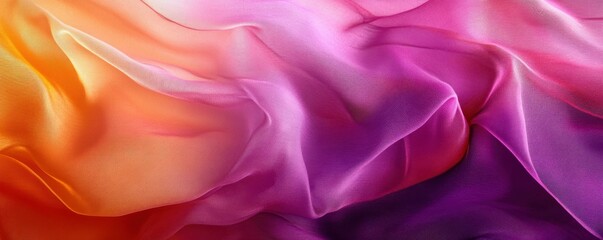 Obraz premium Colorful abstract wave background with flowing fabric textures in vibrant shades of pink, purple, and gold Ideal for modern design and artistic projects